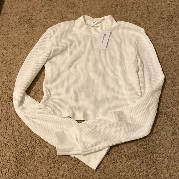 Bluenotes mock neck cropped long sleeve - Picture 1 of 2